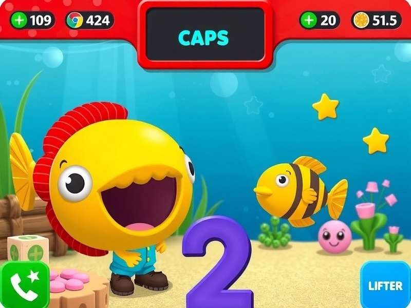 Screenshot of Fisher-Price Count the Score Game interface showing colorful balls and score counter
