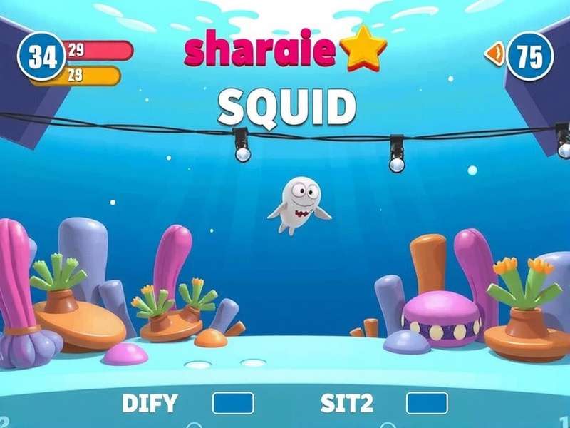 Score Game Squid Game 3D gameplay screenshot showing Red Light Green Light challenge