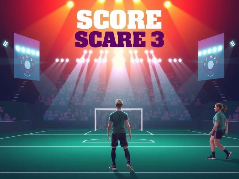 A vibrant arcade cabinet with high score displays glowing