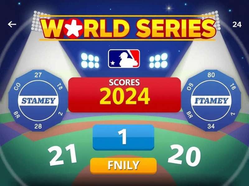 World Series 2024 Game 1 action shot showing players in intense moment