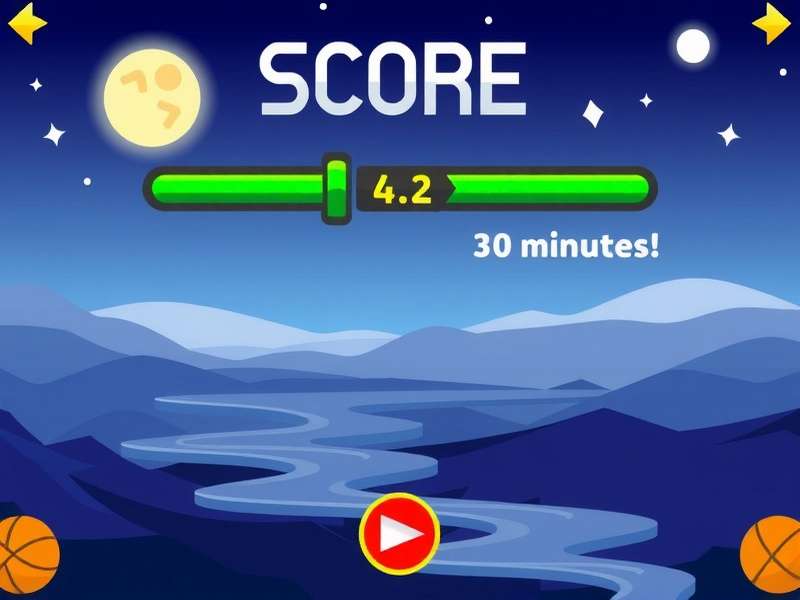 Scratch programming interface with score variable visible