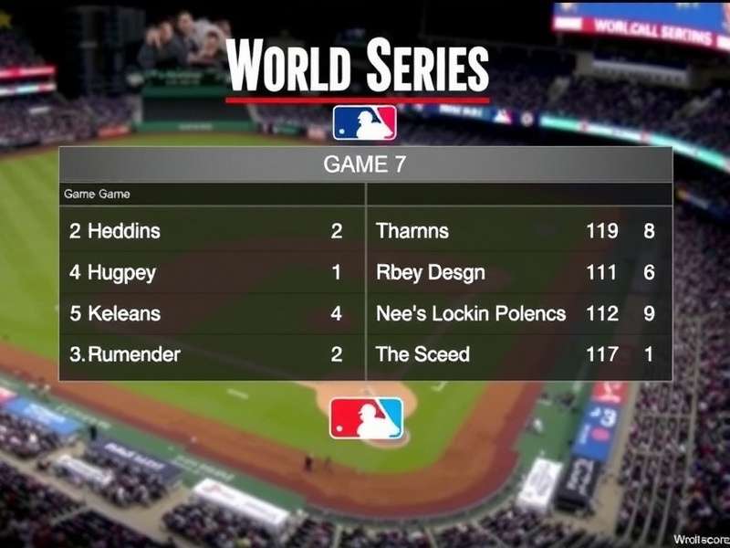 World Series Game 7 box score screenshot showing final stats