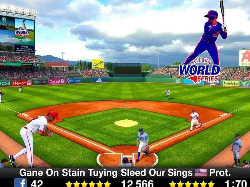 Dramatic moment from World Series Game 1 showing a pitcher delivering a crucial strike