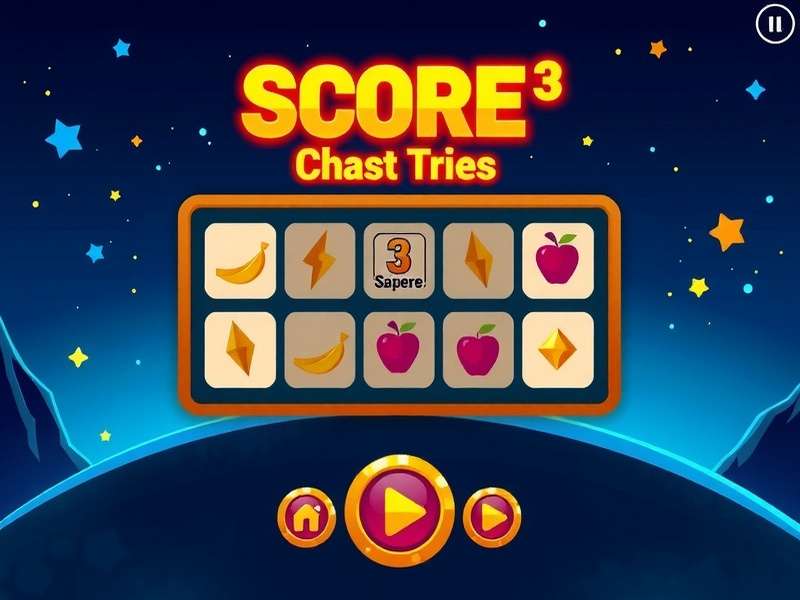 Scratch 3.0 interface with a game project showing score variable