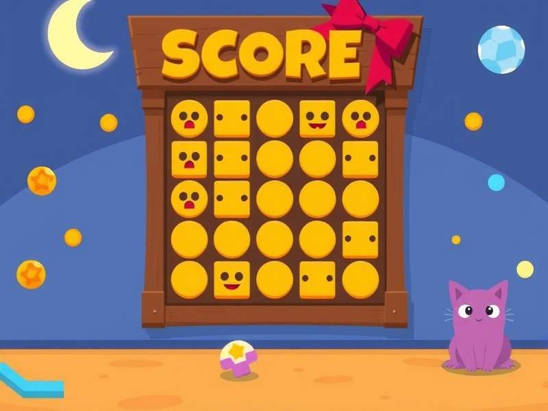 Scratch 3.0 interface showing score variable setup