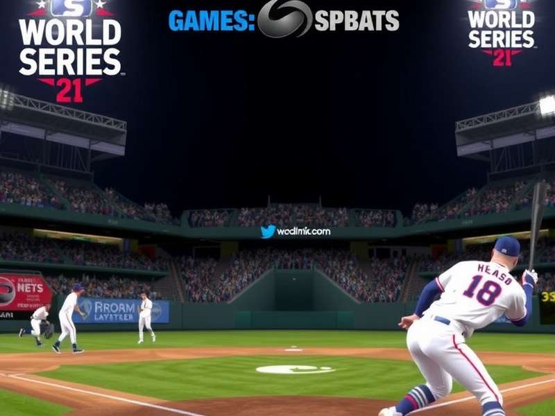 Crowd erupting after a home run in World Series Game 1