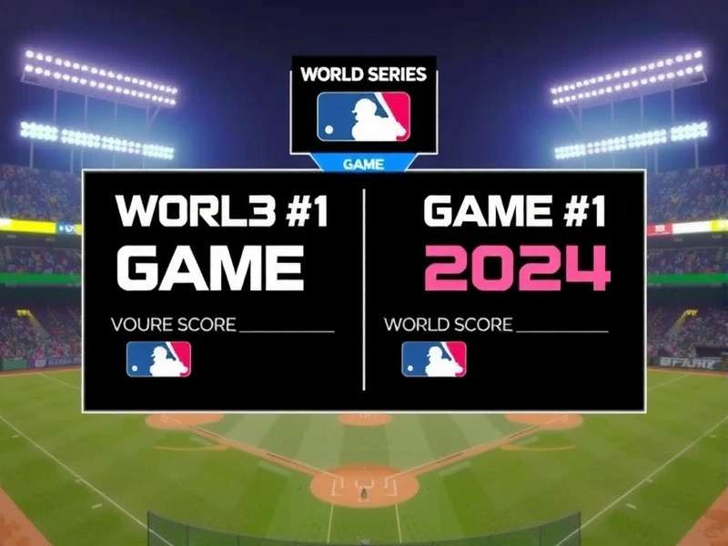 World Series Game 1 2024 intense moment at bat with crowd in background