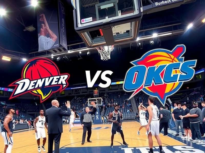 Denver Nuggets vs Oklahoma City Thunder Game 7 playoff action on court
