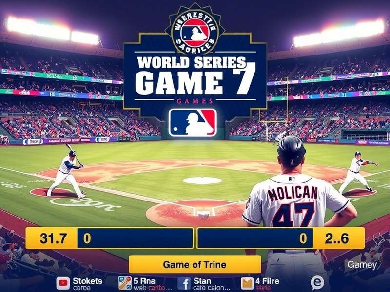 Score Game 7 World Series — Historic night at the ballpark under bright stadium lights