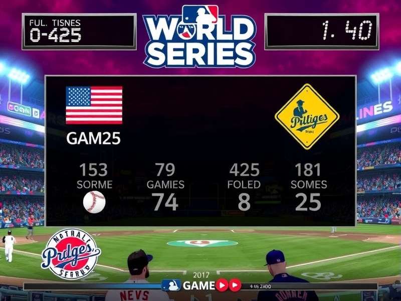 World Series Score Game 1 2025 — First pitch at the stadium under the lights