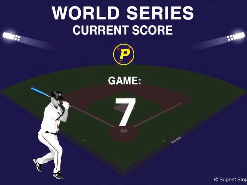 Dodgers Stadium during World Series Game 7 with scoreboard showing current score