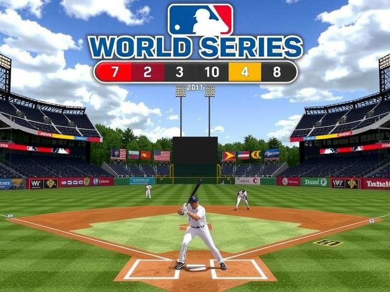 World Series Game Two scoreboard showing the final score from a thrilling matchup